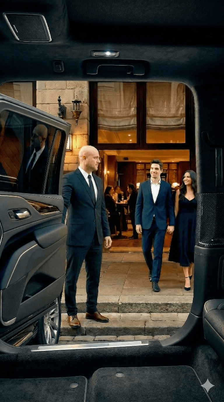 Professional chauffeur providing premium service