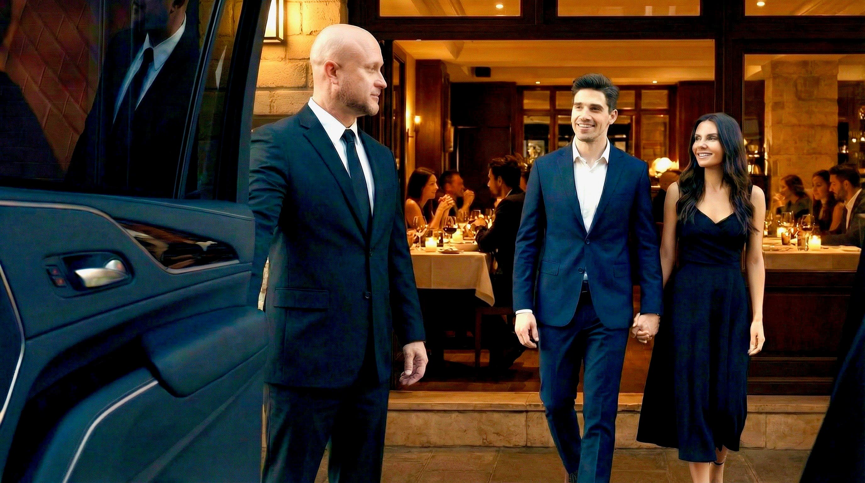 Professional chauffeur providing premium service